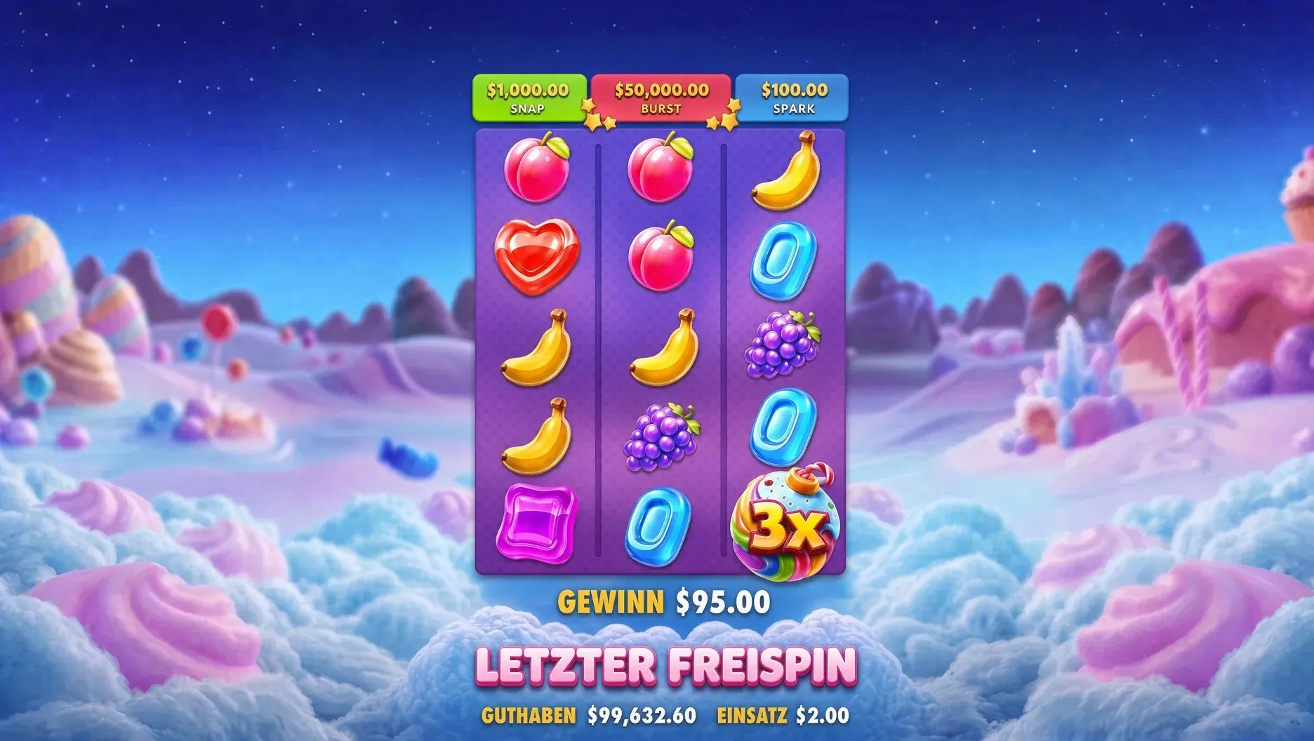 Sweet Bonanza POP letzter Freispin mit Multiplikator